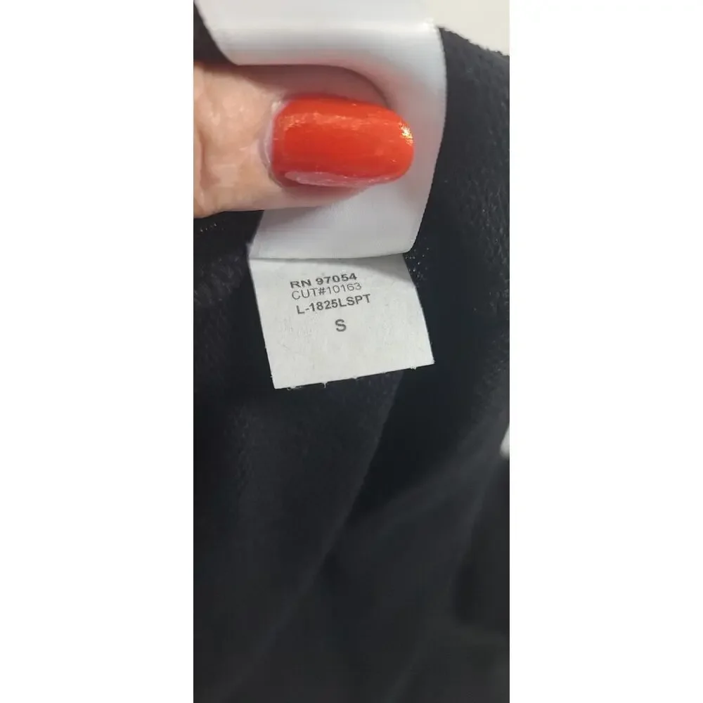 Lanston women's sweatshirt black NWT Size Small Athleisure Cozy Travel top - Picture 10 of 11